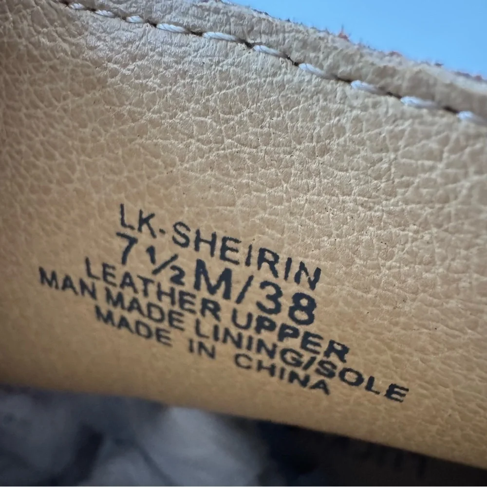 NWT LUCKY BRAND Leather Sheirin Ankle Boot Bootie Western Cognac Brown Size 7.5